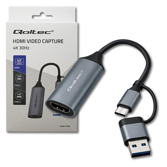 Adapter USB-C USB-A | HDMI | 4K 30Hz | aluminium 