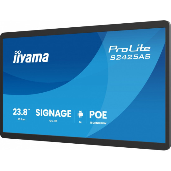 Monitor 23.8 cala ProLite S2425AS-B1 IPS,FHD,A14,24/7,RJ45, iiSignage, WI-FI 