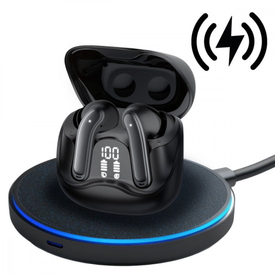 Słuchawki bezprzewodowe AC591 PRO ANC , ENC, 6 mikrofonów, etui ładujące