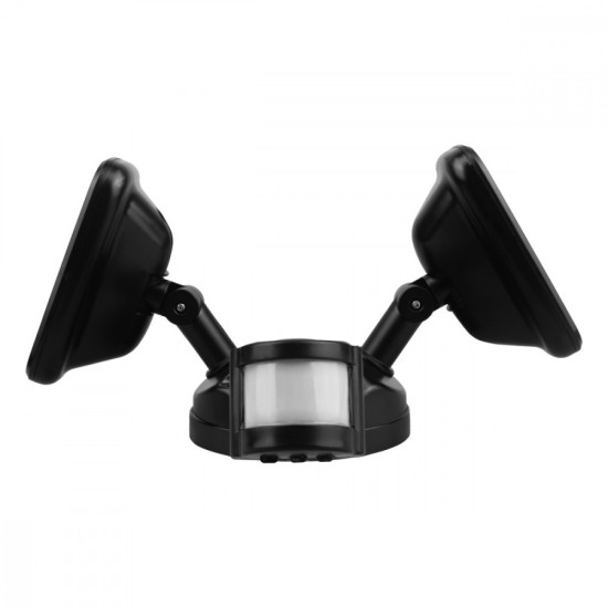 Ścienna lampa LED, czujnik PIR MCE524B 20W, 1500lm, IP65. neutral white 4000K, czarna 