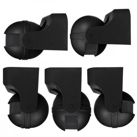 Czujnik ruchu PIR MCE358 B/B IP44, zasieg 12m, max obciążenie 300/1200W, czarny z czarną przesłoną