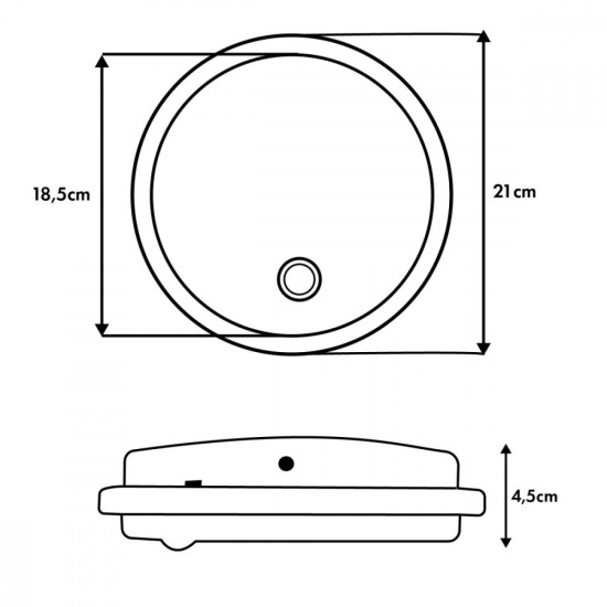 Lampa LED, IP65 czujnik PIR, MCE525 W 10W, 1000 lm, neutral white 4000 K 
