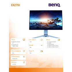 Monitor 27 cali EX271U 4K IPS/165Hz/1MS