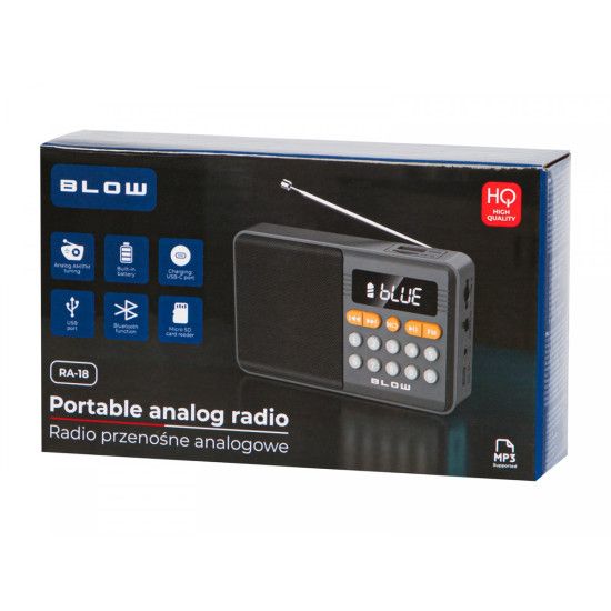 Radio przenośne analogowe AM/FM Bluetooth RA18