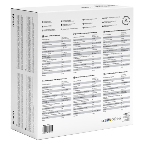 Niszczarka ścinkowa do dokumentów ND-01