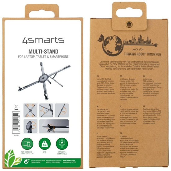 Podstawka laptop/tablet /smartfone kompatybilna z MagSafe Szara