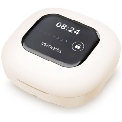 Słuchawki Bluetooth OWS tłumacz AI SkyBuds z ekranem Beżowe 