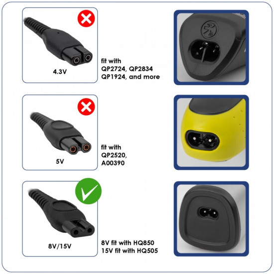 Zasilacz AK PD-16 8V / 100mA 0.8W do golarek Philips Bodygroom 