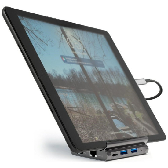Podstawka tablet/smartphone 7w1 DeX 2xUSB-C/ 2xUSB-A/ HDMI/SD/   microSD/ RJ45 