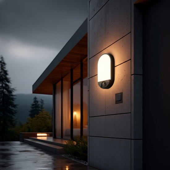 Lampa Led z czujnikiem ruchu 15W MCE340 GR 