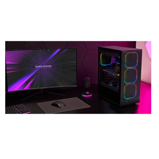 Obudowa MARS MC-NEBULA BLACK ATX 4xARGB fans