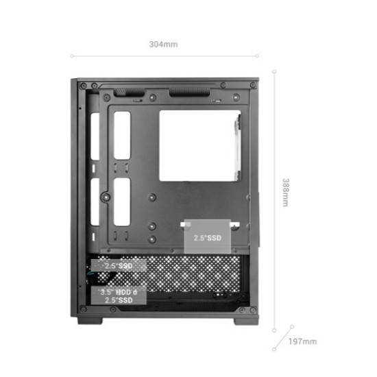 Obudowa MARS MC-SE2 BLACK microATX