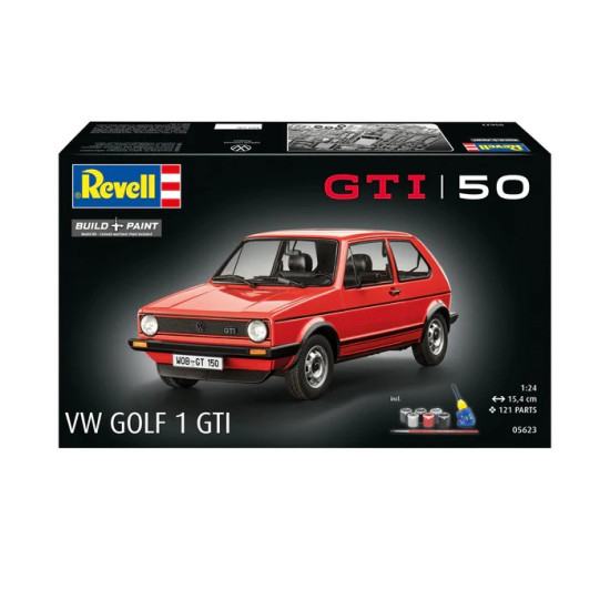 Model plastikowy samochód VW Golf1 GTI 50 years 1:24