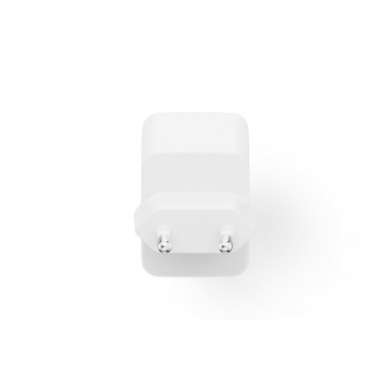 Ładowarka sieciowa/zasilacz USB GaN 45W, 1x USB-C, 1x USB-A, biała 