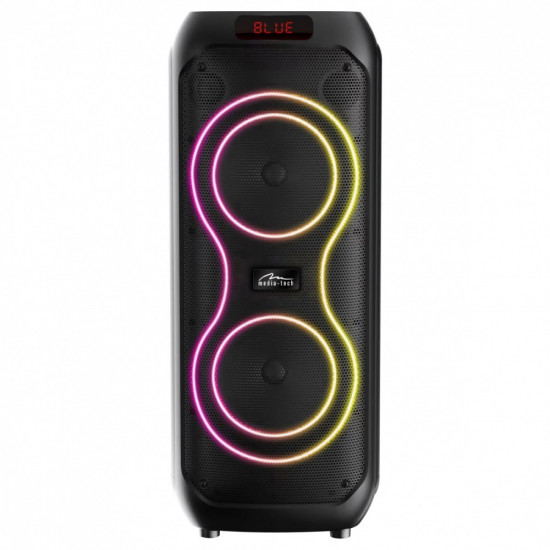 Głośnik bluetooth power audio MAX MT3185 Bluetooth 5.3+EDR/TWS/MP3/MicroSD/USB/AUX/Radio FM/Karaoke/USB-C/RMS 120W/ PMPO 1400W