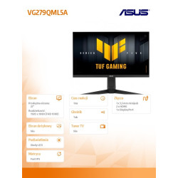 Monitor 27 cali VG279QML5A IPS 240Hz 2HDMI DP