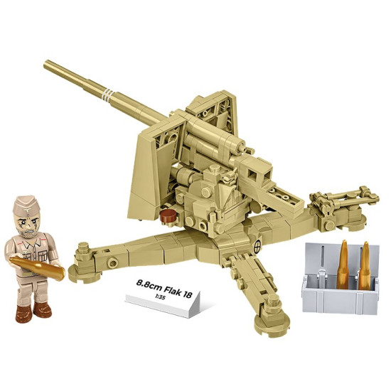 Klocki 8,8 cm Flak 18 232 klocki 1:35