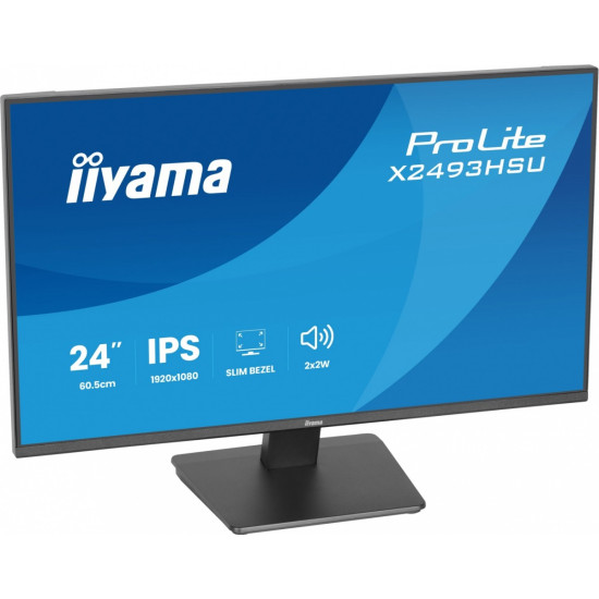 Monitor 24 cale X2493HSU-B1 IPS,FHD,HDMI,DP,120Hz, 1500:1, 2xUSB,    350cd, cienka ramka z 4 stron 
