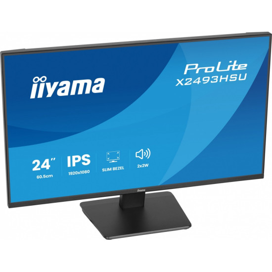 Monitor 24 cale X2493HSU-B1 IPS,FHD,HDMI,DP,120Hz, 1500:1, 2xUSB,    350cd, cienka ramka z 4 stron 