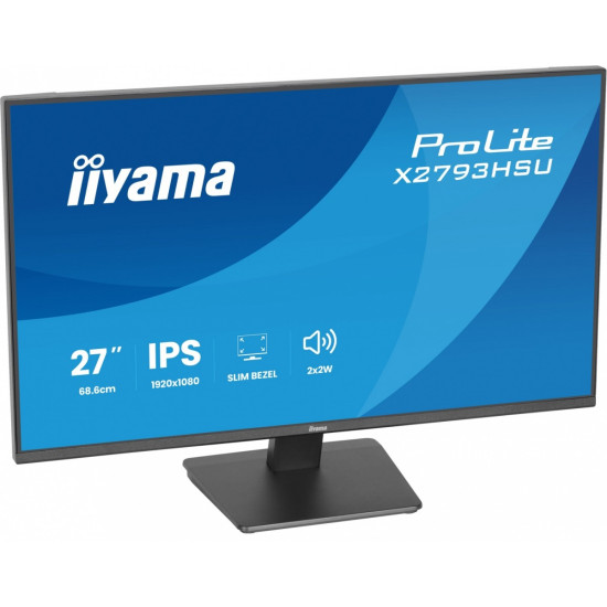 Monitor 27 cali X2793HSU-B1 IPS.HDMI.DP.120Hz,2xUSB, 1500:1,350cd,   cienka ramka z 4 stron 