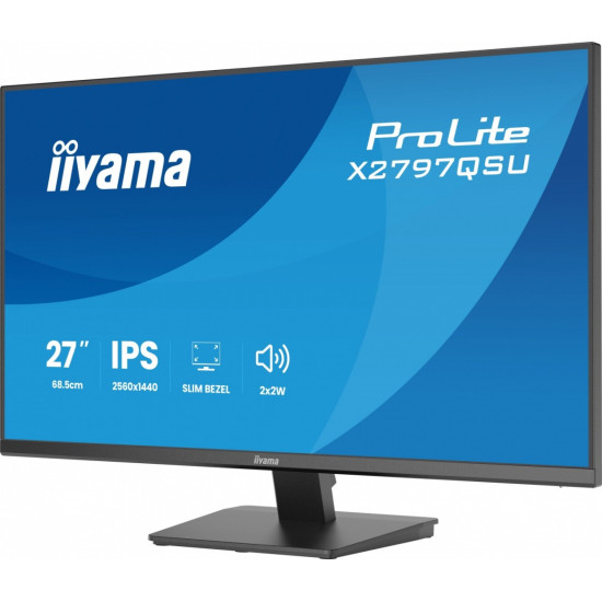 Monitor 27 cali X2797QSU-B1 IPS,QHD,HDMI,DP,350cd, 75Hz, 4x USB, bezramkowy