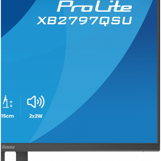Monitor ProLite  27 cali XB2797QSU-B1 IPS,QHD,2xHDMI,DP,350cd,75Hz,1000:1,     USB HUB,x4 ((2x Type-A v.3.2 Gen 1 (5Gbps, 4.5W) 2x Type-C (5Gbps, 5W))