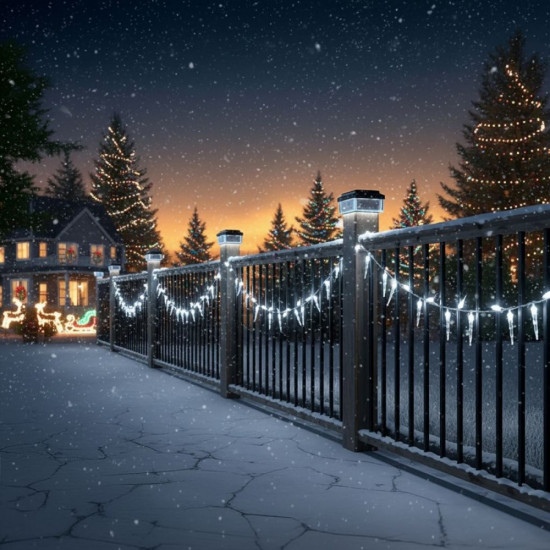 Lampa solarna na słupek LED 80x80 GB127 Daszek kopertowy