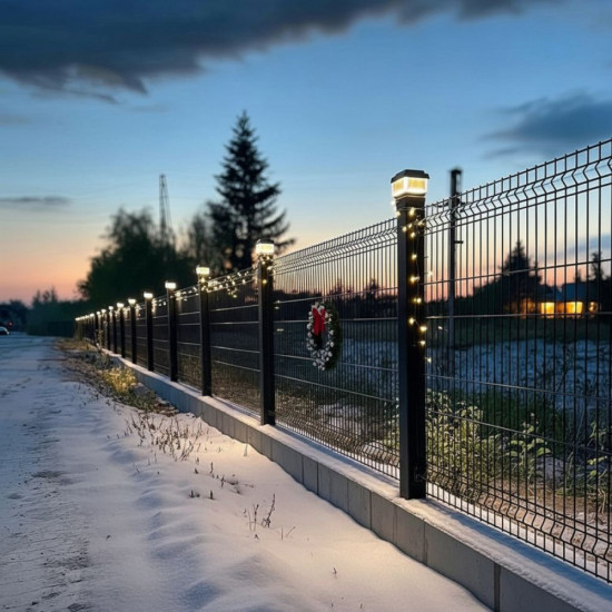 Lampa solarna na słupek LED 80x80 GB127 Daszek kopertowy