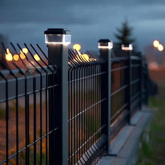 Lampa solarna na słupek LED 80x80 GB127 Daszek kopertowy