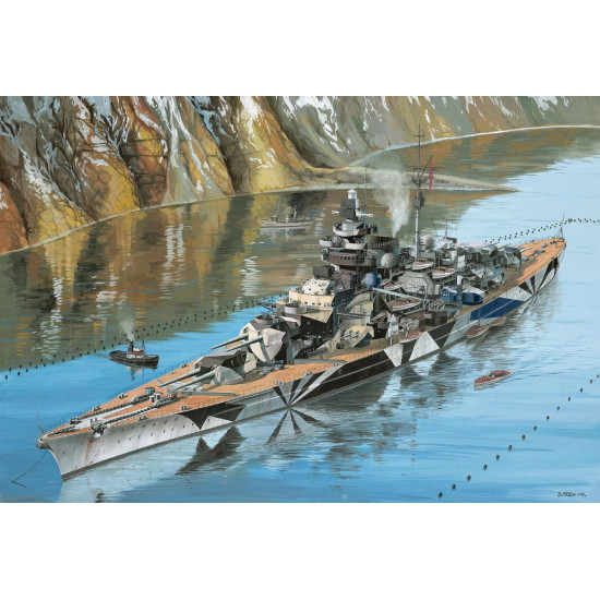Model plastikowy statek Tirpitz 1:350