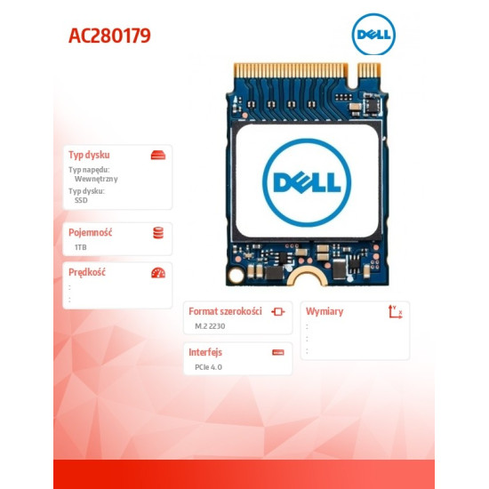 Dysk SSD M.2 PCIe NVME Gen 4x4 Class35 2230 1TB 