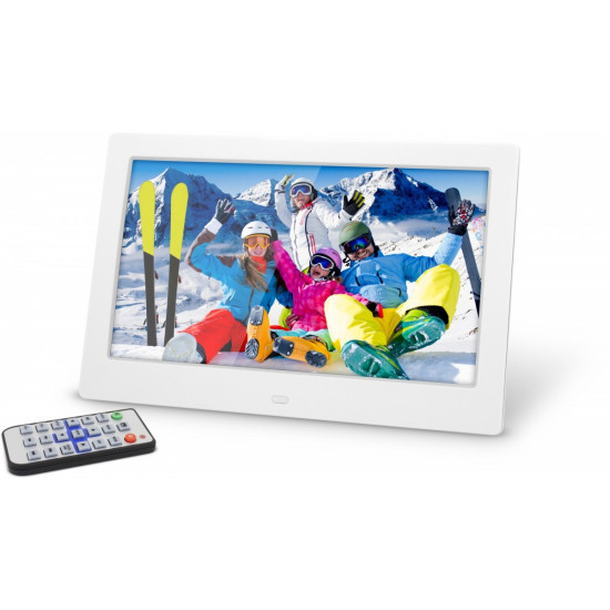 Ramka cyfrowa na zdjęcia i filmy 10,1 cala biała 