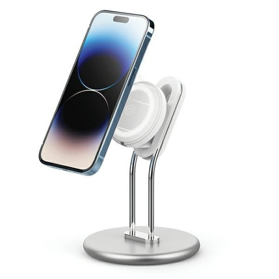 Stojak MagSafe SIM-300 na smartfon srebrny 