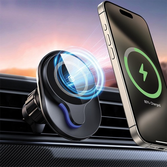 Uchwyt indukcyjny MagSafe do kratki wentylacyjnej 15W C50 czarny 