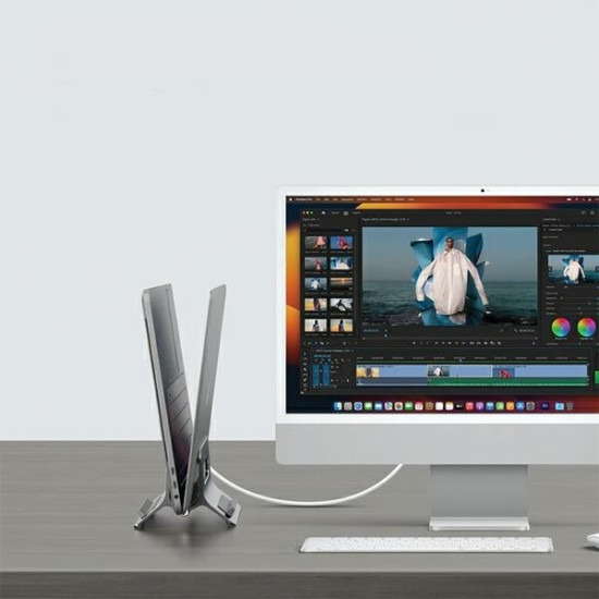 Uchwyt grawitacyjny stojak na MacBooka SMS-300 szary 