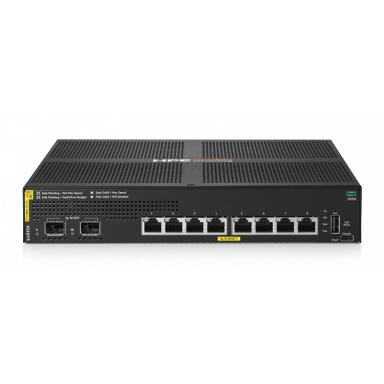 Przełącznik Aruba Networking 6000 8G Class4 PoE 2SFP 67W S4R23A