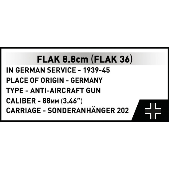 Klocki Sd.Kfz.8 Towing 8.8 cm Flak 36, 975 elementów