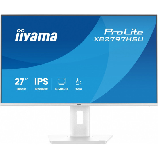 Monitor 27 cali XB2797HSU-W1 IPS, FHD, HDMI, DP, 120Hz, 2xUSBv3.2, 2xUSB-C, 350 CD, x2W, HAS 150/PIVOT, Biały