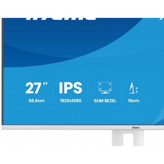 Monitor 27 cali XB2797HSU-W1 IPS, FHD, HDMI, DP, 120Hz, 2xUSBv3.2, 2xUSB-C, 350 CD, x2W, HAS 150/PIVOT, Biały