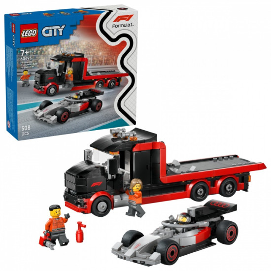 Klocki City 60493 Ciężarówka F1 z bolidem Audi F1 