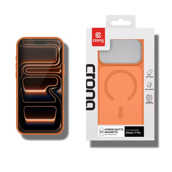 Etui Hybrid Matte Magnetic Etui MagSafe iPhone 17 Pro Pomarańczowe