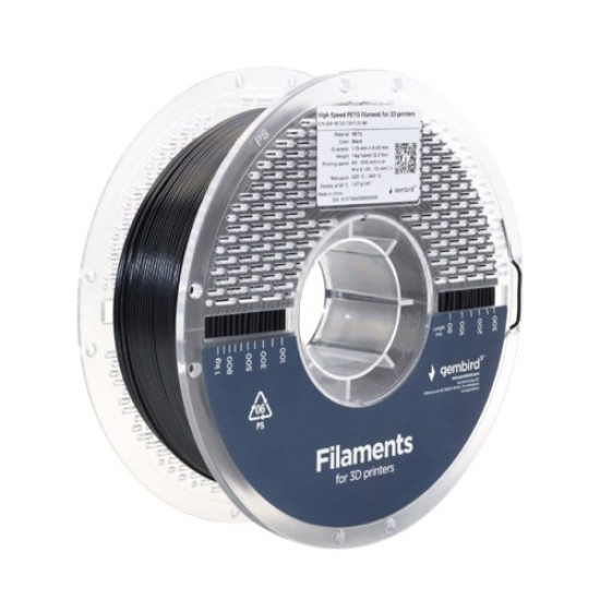 Filament PETG High Speed, 1,75 mm, 1 kg, czarny