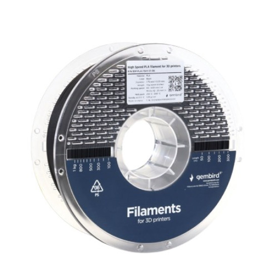 Filament PLA High Speed, 1,75 mm, 1 kg, czarny