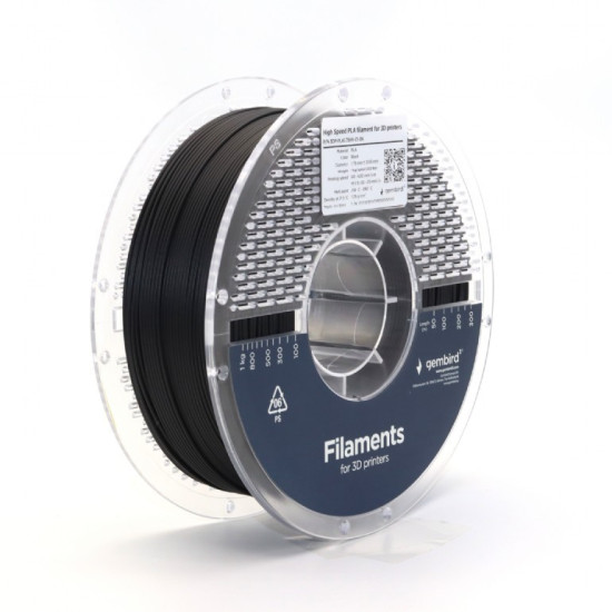 Filament PLA High Speed, 1,75 mm, 1 kg, czarny