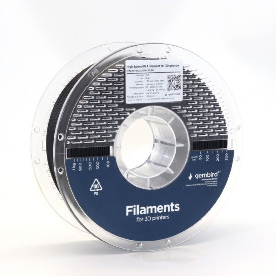 Filament PLA High Speed, 1,75 mm, 1 kg, czarny