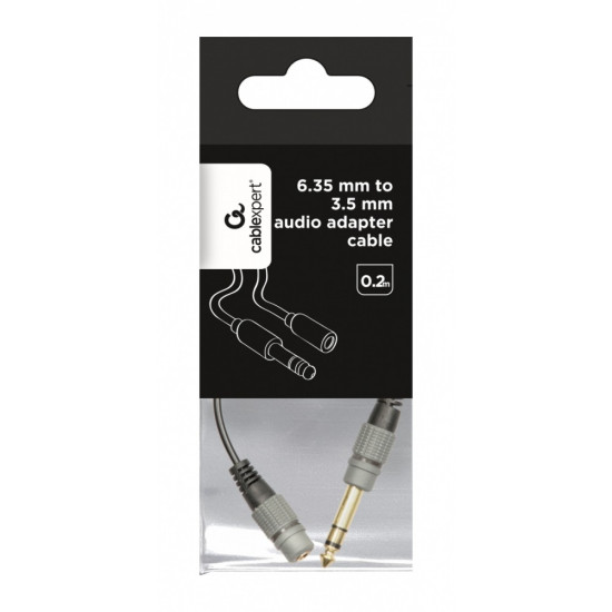 Adapter audio kabel 0,2m od 3,5mm do 6,35mm 