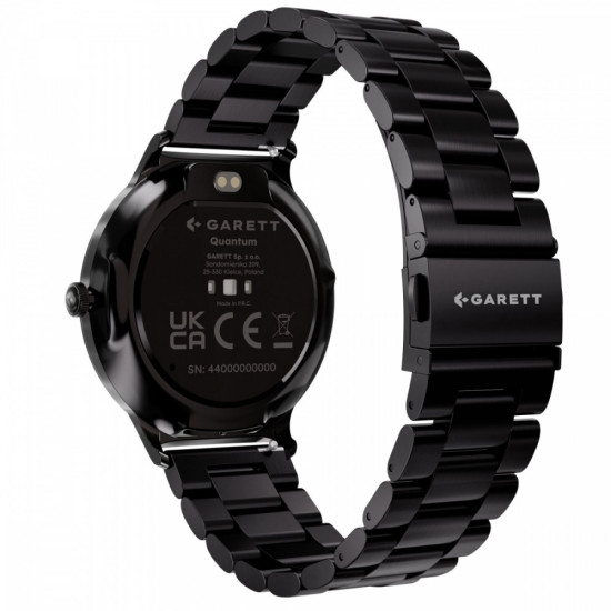 Smartwatch Quantum czarny stalowy 