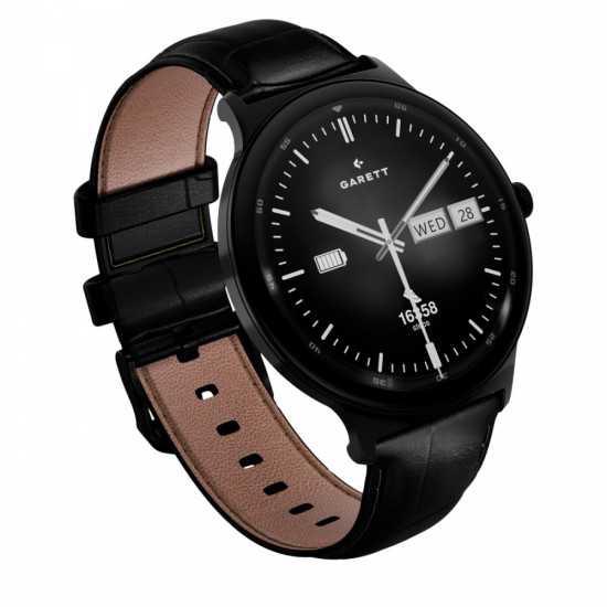 Smartwatch Quantum czarny stalowy 