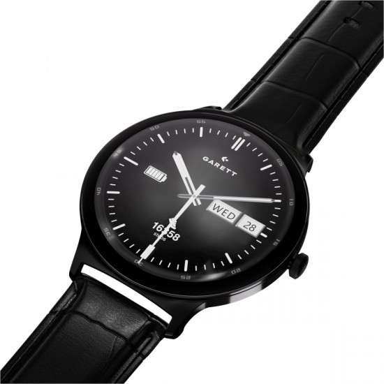 Smartwatch Quantum czarny stalowy 