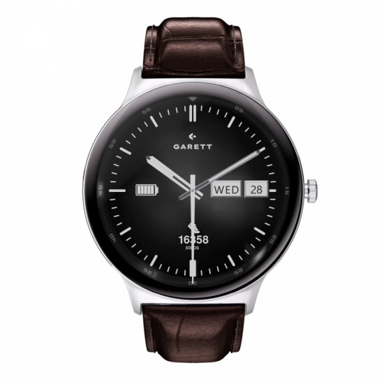 Smartwatch Quantum srebrny stalowy 